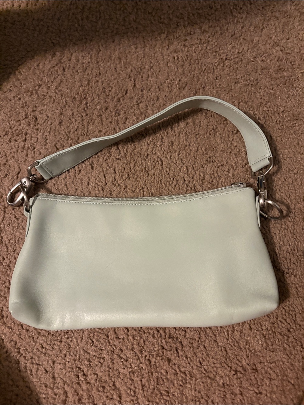 HOBO Soft Leather Shoulder Bag in Light Cream